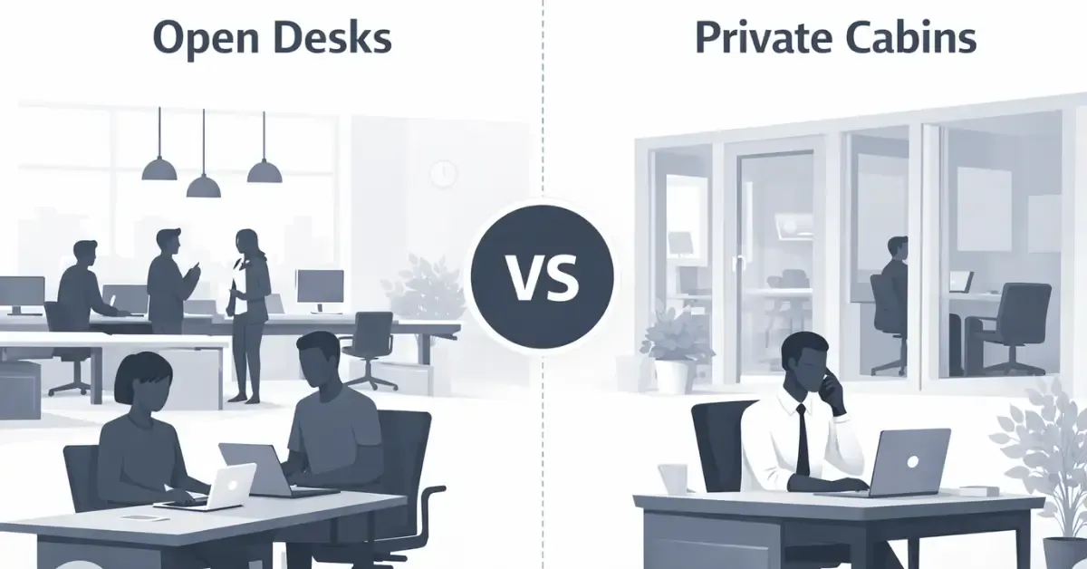 Open Desks vs Private Cabins: What Is Your Choice?